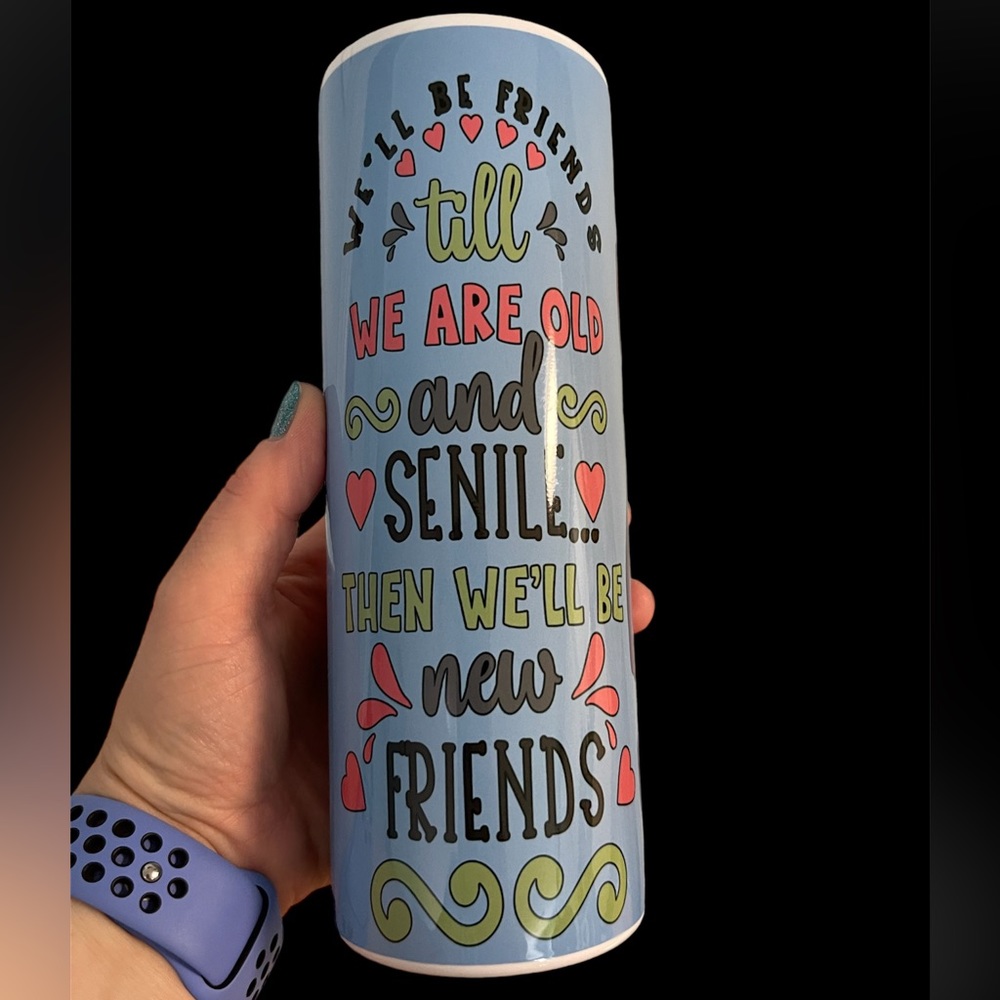Best Friends customized 20 oz tumbler